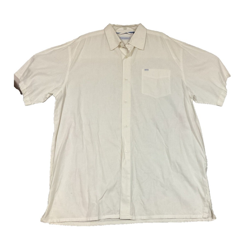 VTG Enyce Clothing Sean Combs Mens White Short Sleeve Button Down Sz 3XL